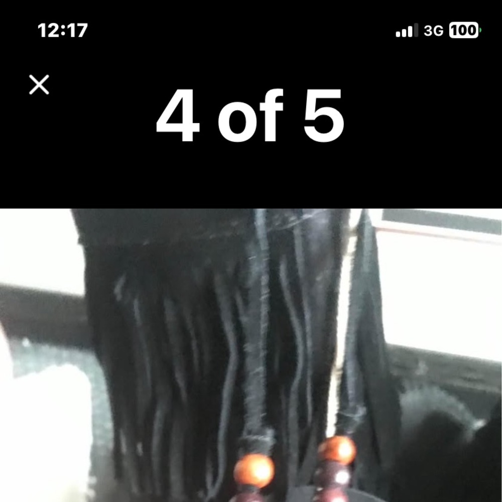 Black Fringe Boots - Picture 4 of 5